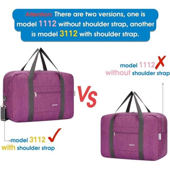 For Spirit Airlines Personal Item Bag 18x14x8 Foldable Travel Duffel Bag Tote - Picture 6 of 8